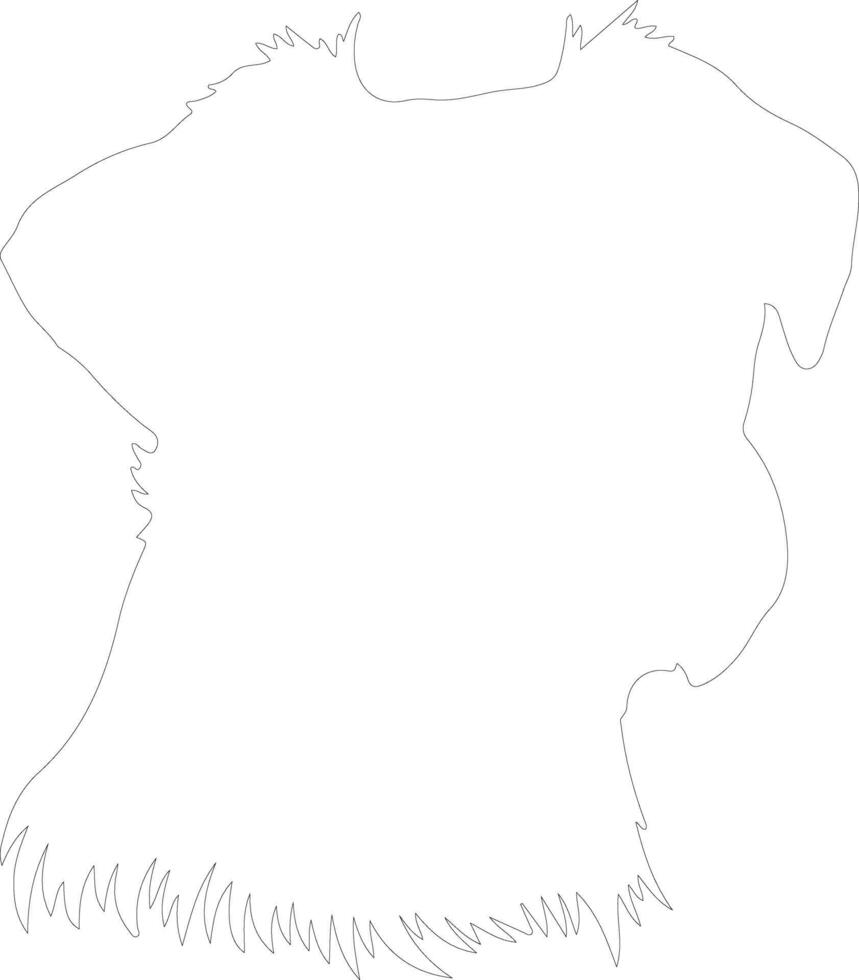 Brussels Griffon  outline silhouette vector