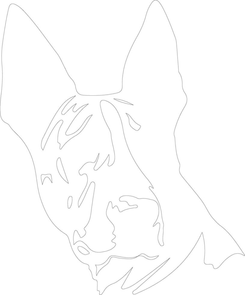 Bull Terrier  outline silhouette vector