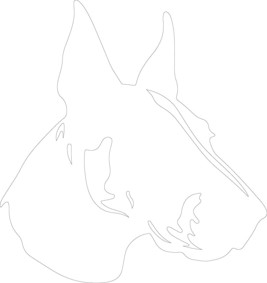 Bull Terrier outline silhouette vector