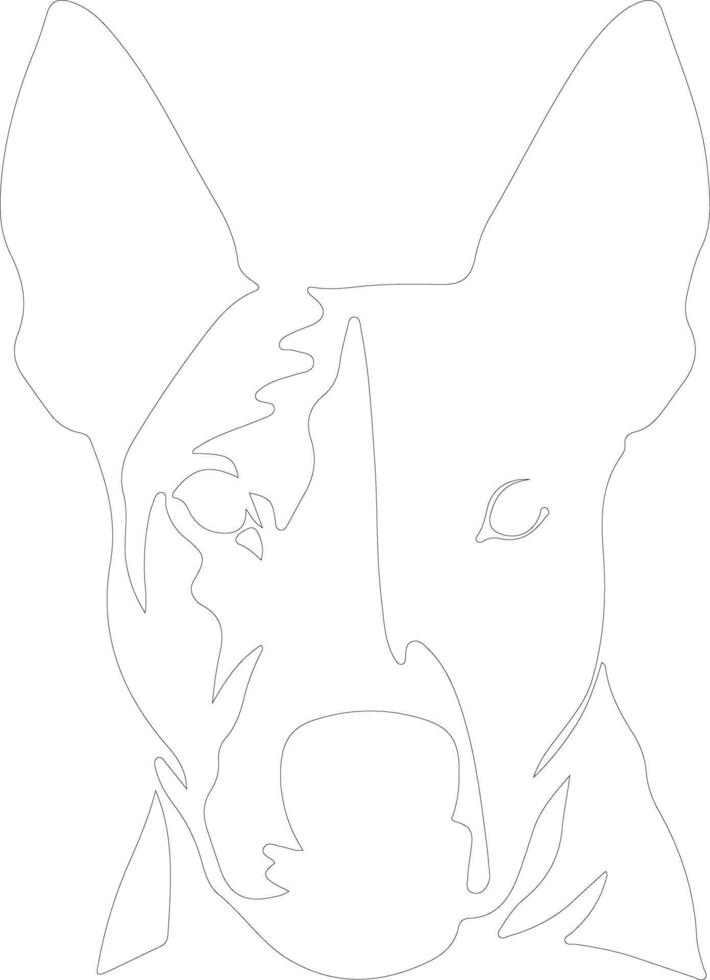 Bull Terrier  outline silhouette vector