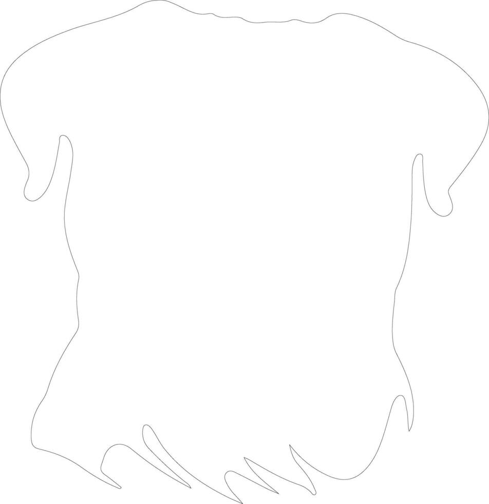 Bullmastiff  outline silhouette vector
