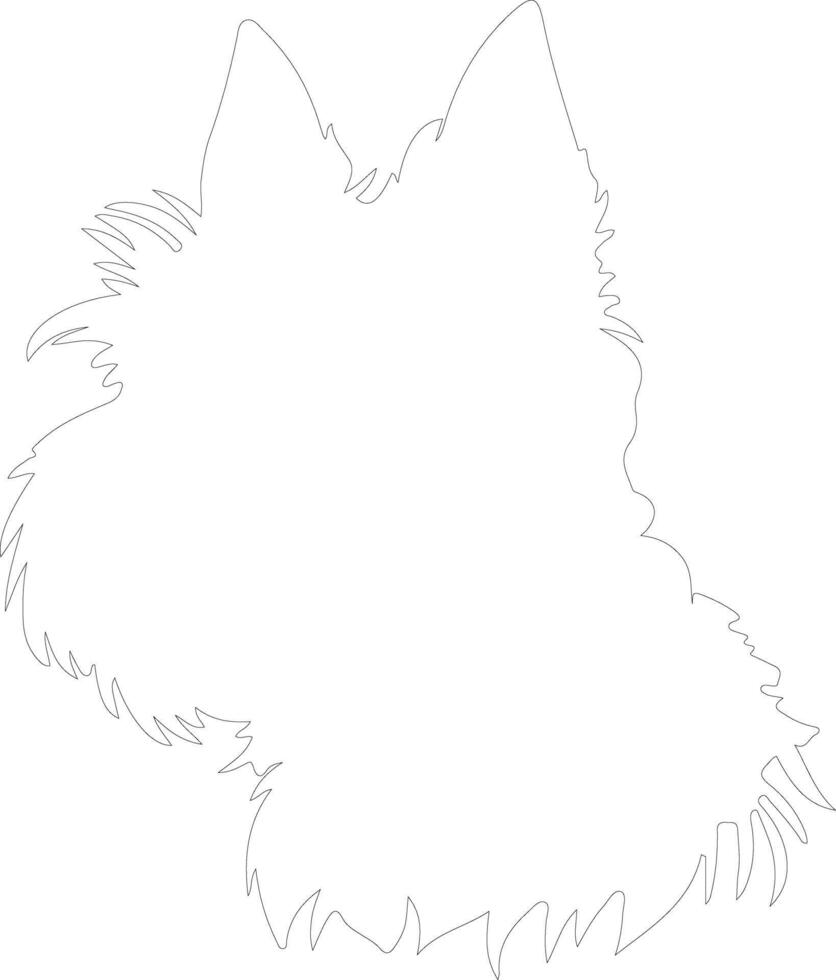Cairn Terrier  outline silhouette vector