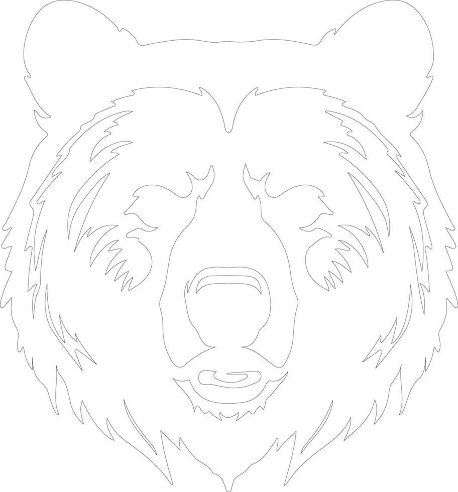 black bear  outline silhouette vector