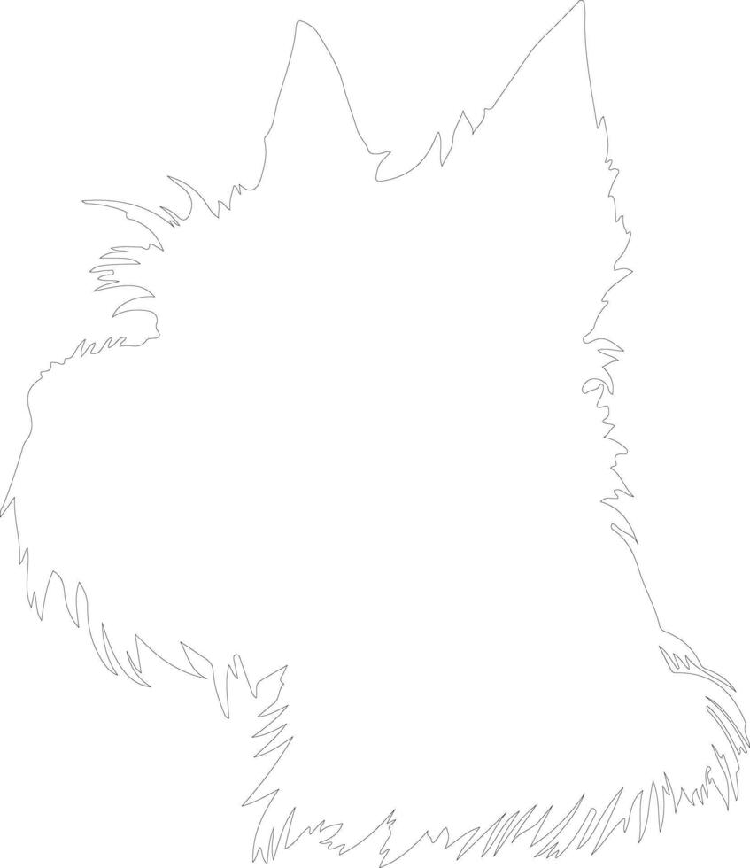 Cairn Terrier  outline silhouette vector