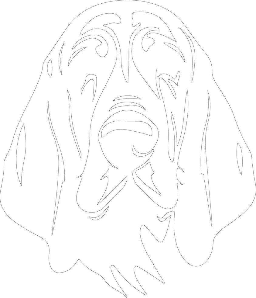 bloodhound outline silhouette vector