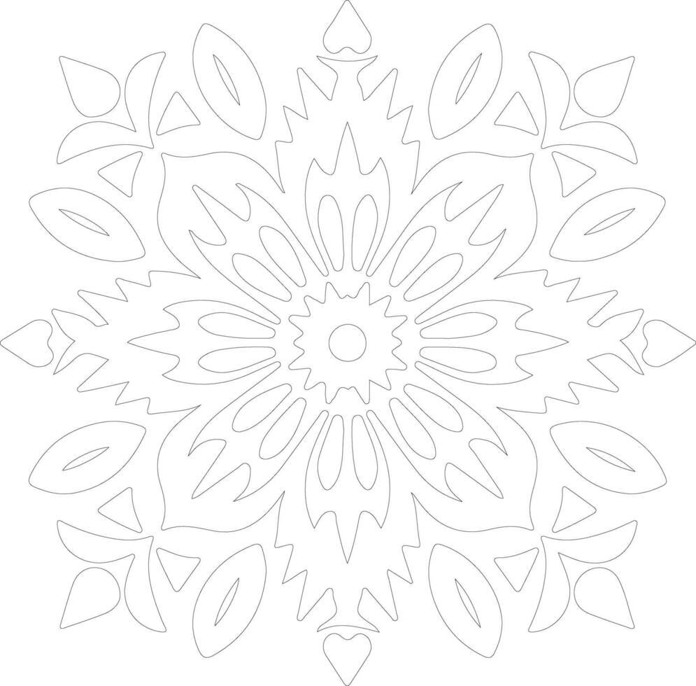 AI generated Indian blanket  outline silhouette vector