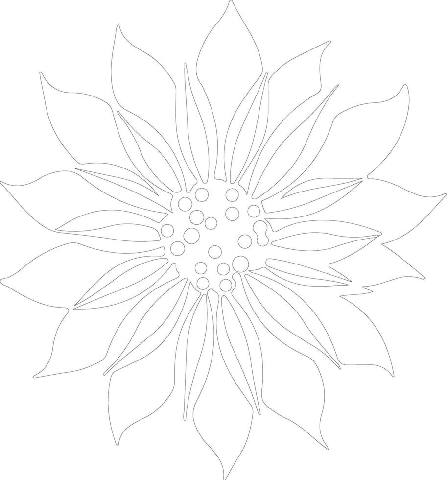 AI generated edelweiss  outline silhouette vector