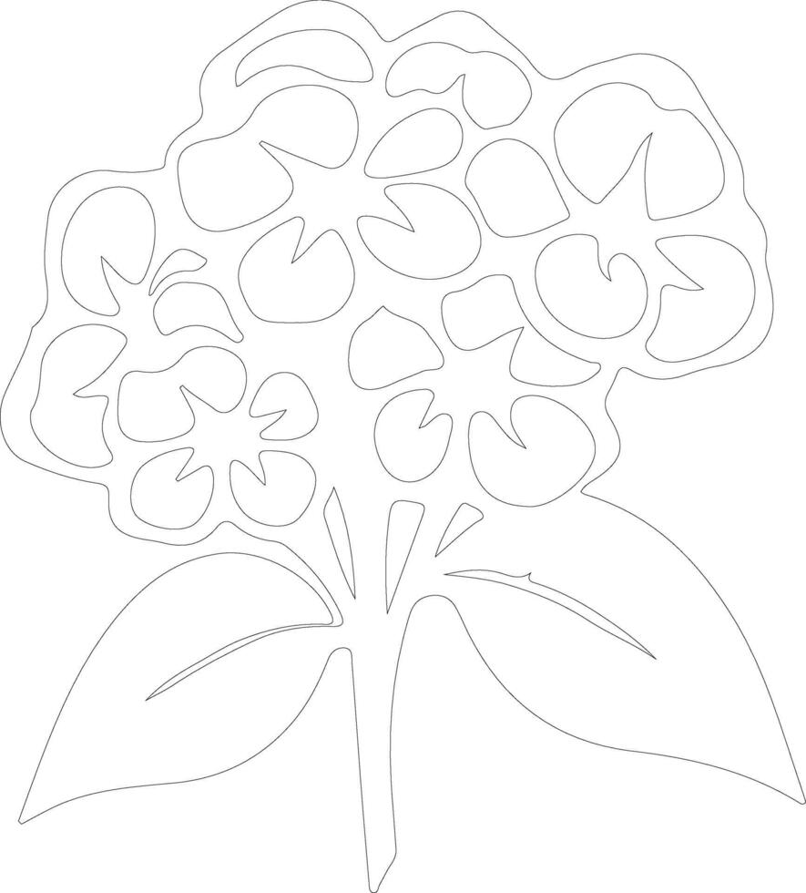 ai generado hortensia contorno silueta vector