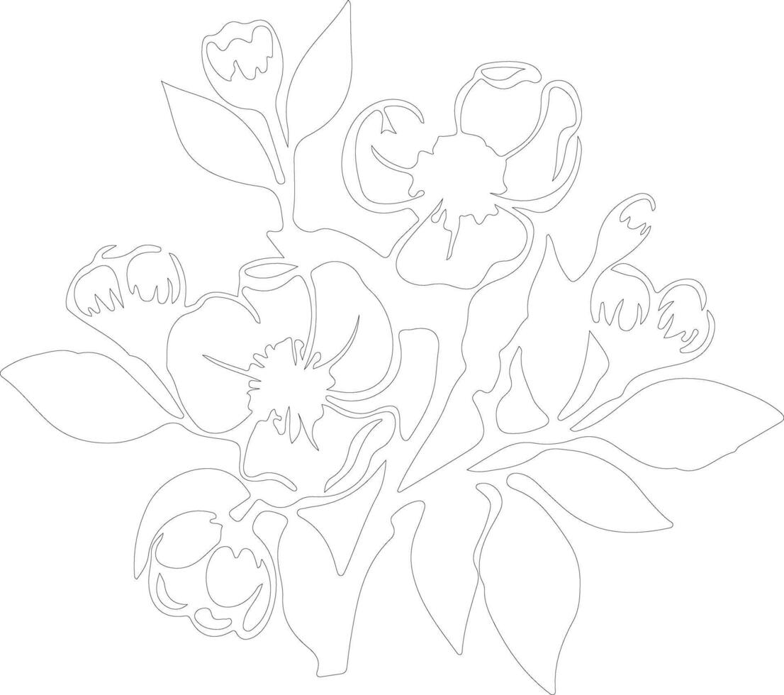 AI generated mock orange  outline silhouette vector