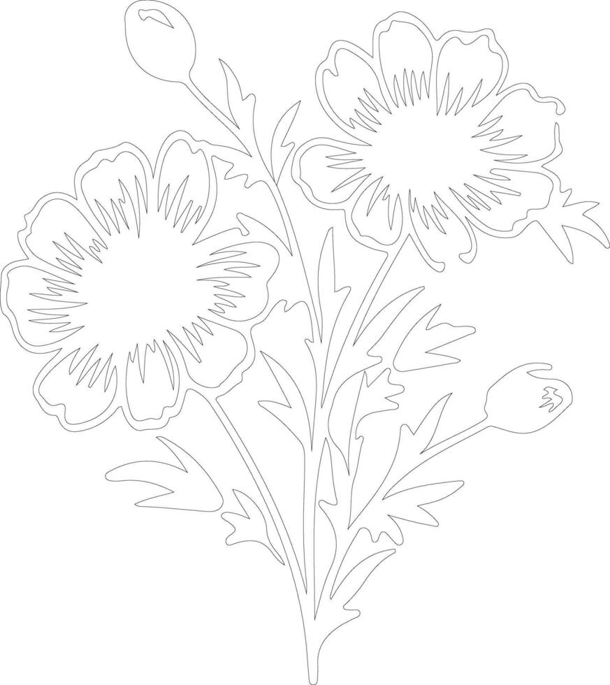 AI generated cosmos  outline silhouette vector