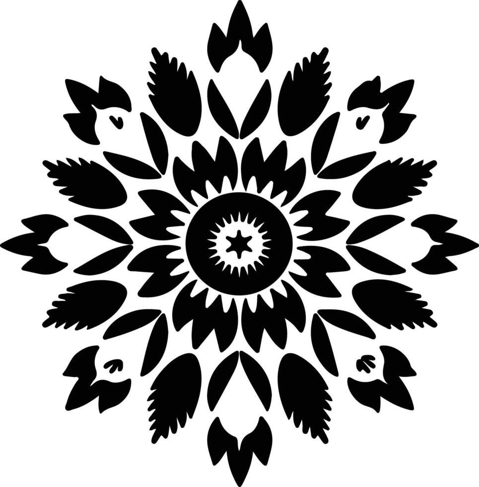 AI generated Indian blanket  black silhouette vector