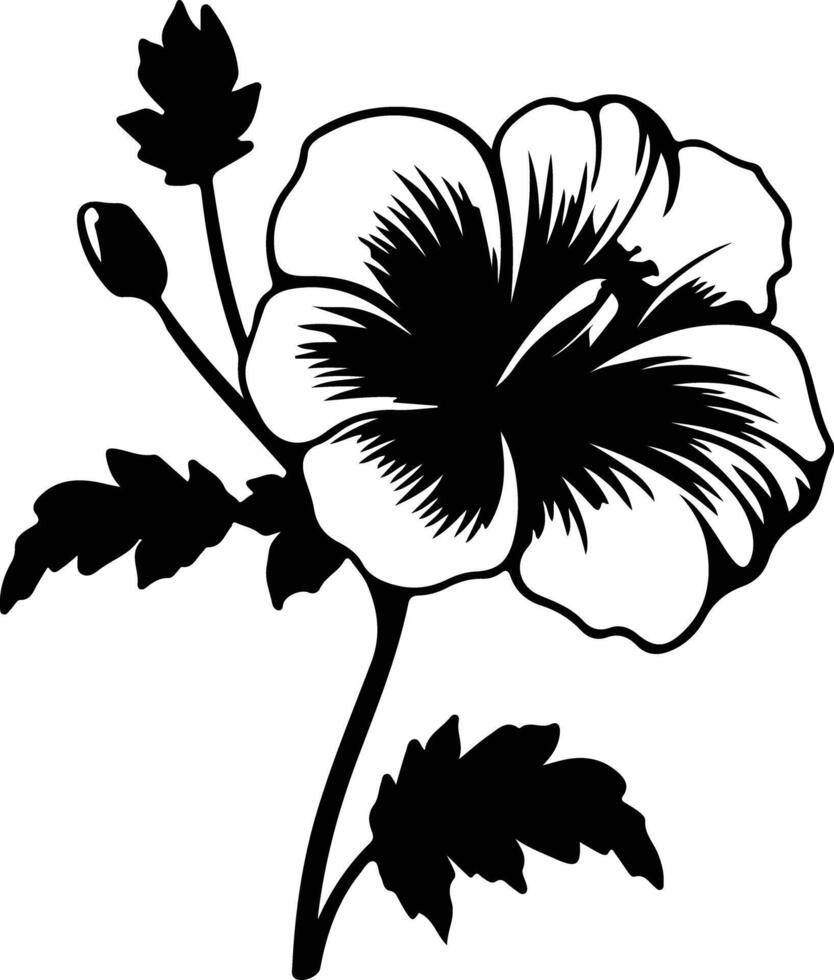 AI generated mallow  black silhouette vector