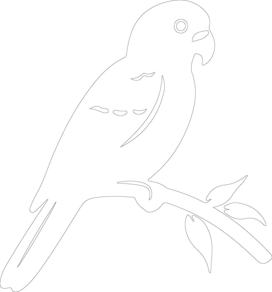 ai generado lorikeet contorno silueta vector