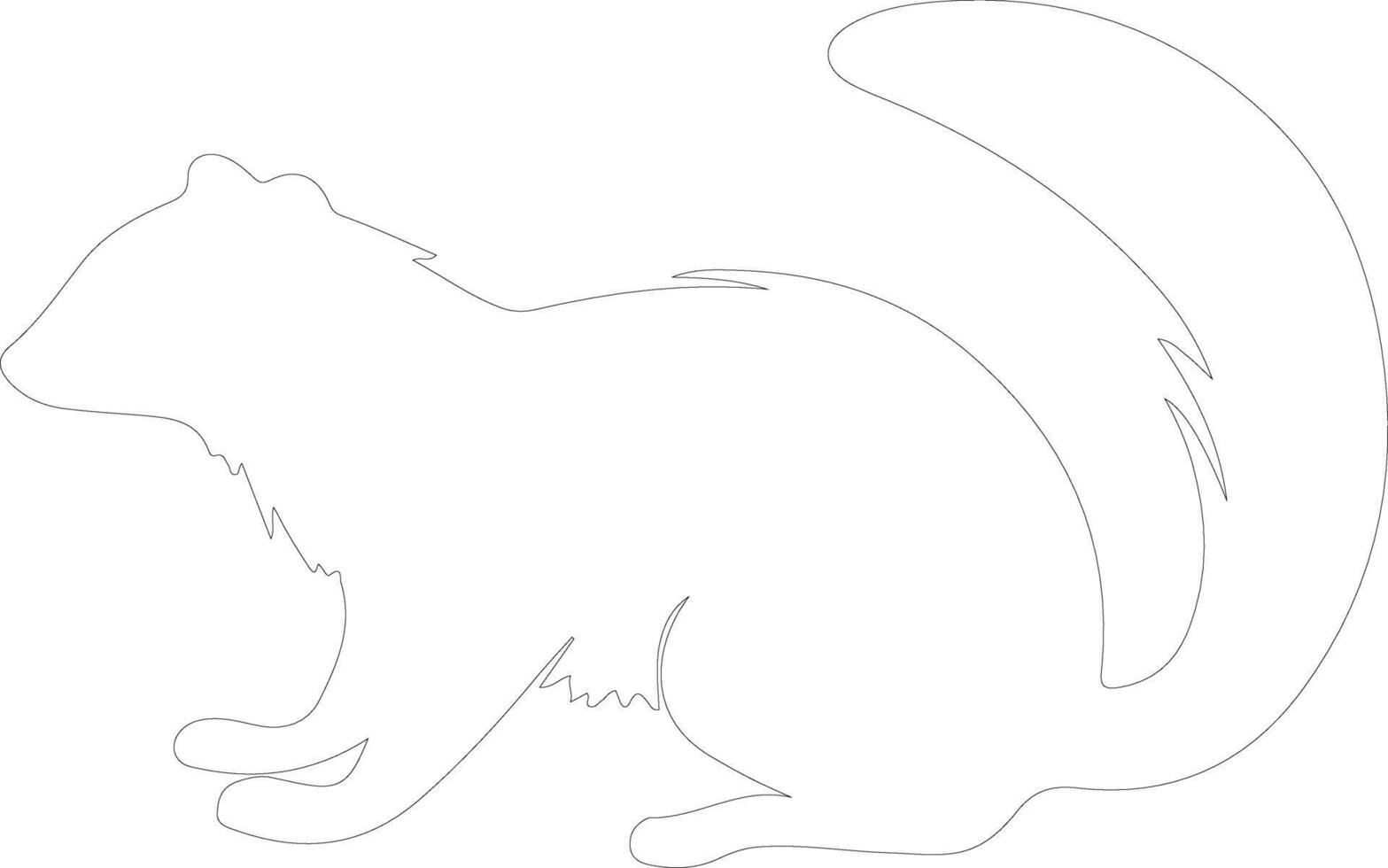 AI generated mammal  outline silhouette vector