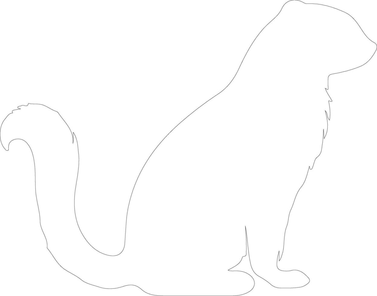 AI generated mammal  outline silhouette vector