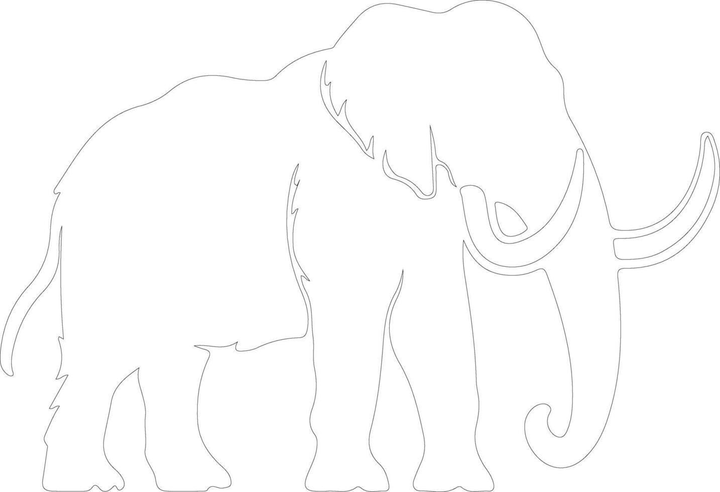 ai generado mamut contorno silueta vector