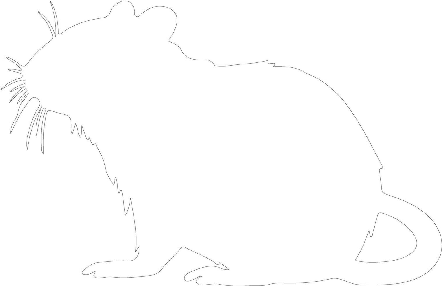 AI generated mammal  outline silhouette vector