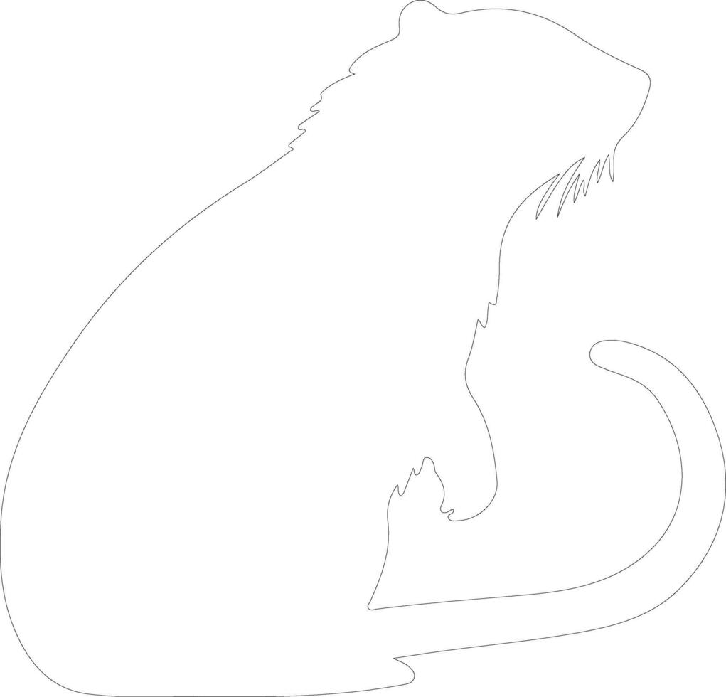 AI generated mammal  outline silhouette vector