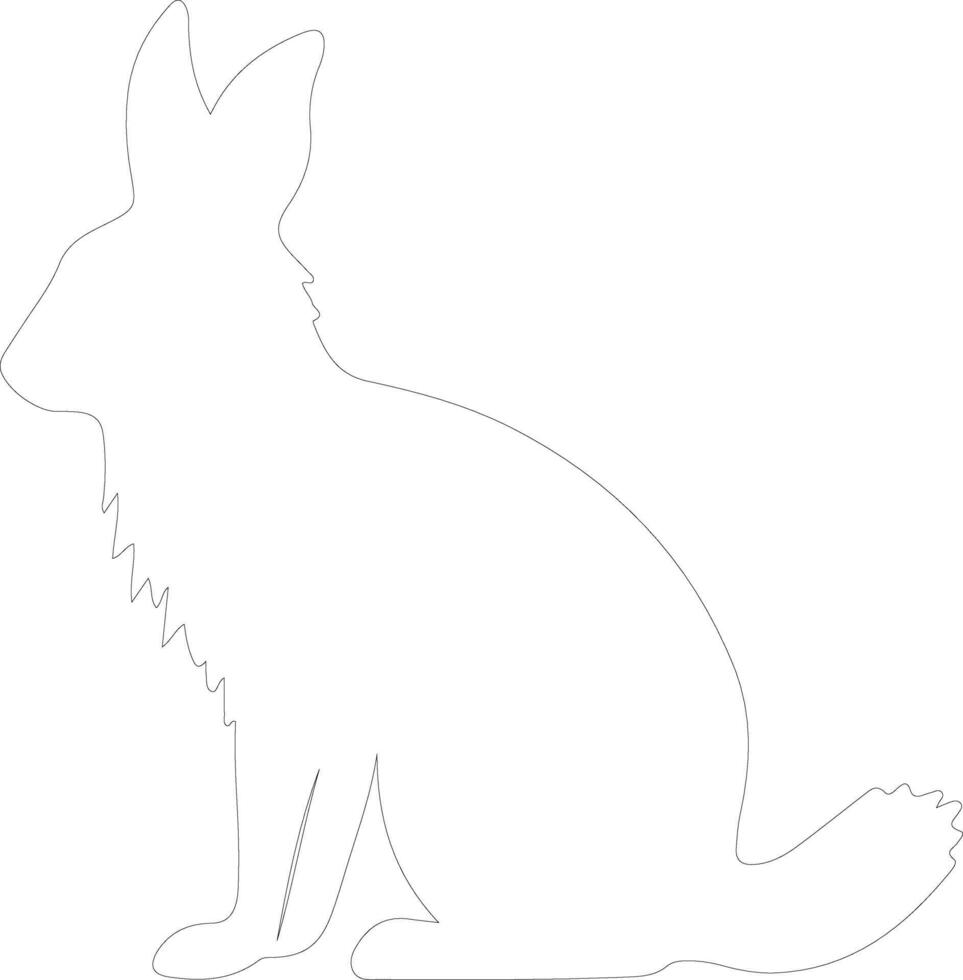 AI generated mammal  outline silhouette vector