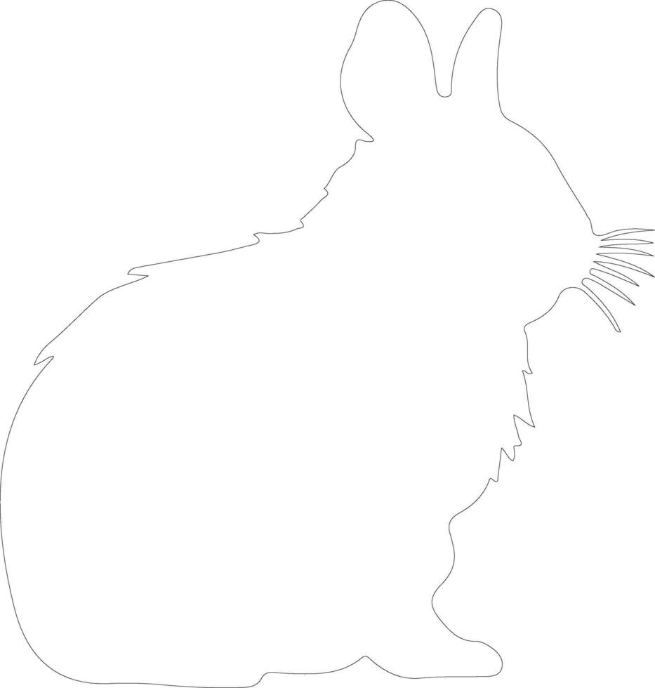 AI generated mammal  outline silhouette vector