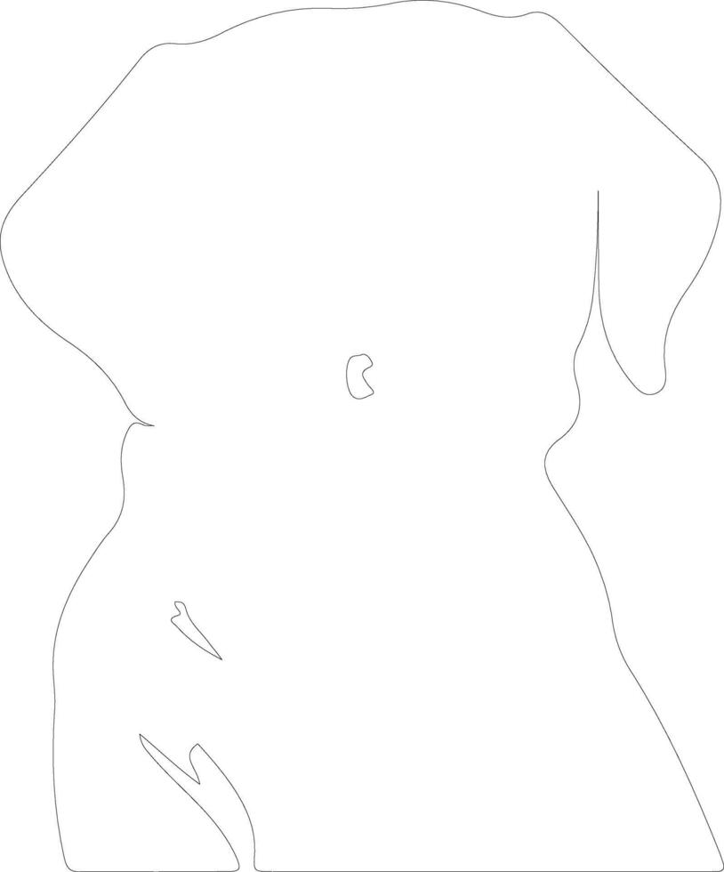 AI generated Labrador retriever  outline silhouette vector