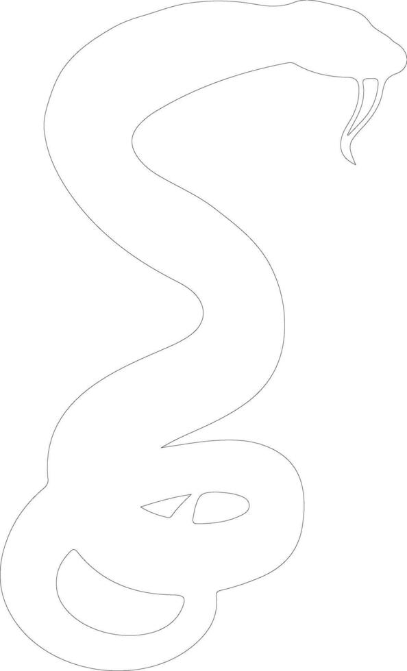 AI generated king cobra  outline silhouette vector