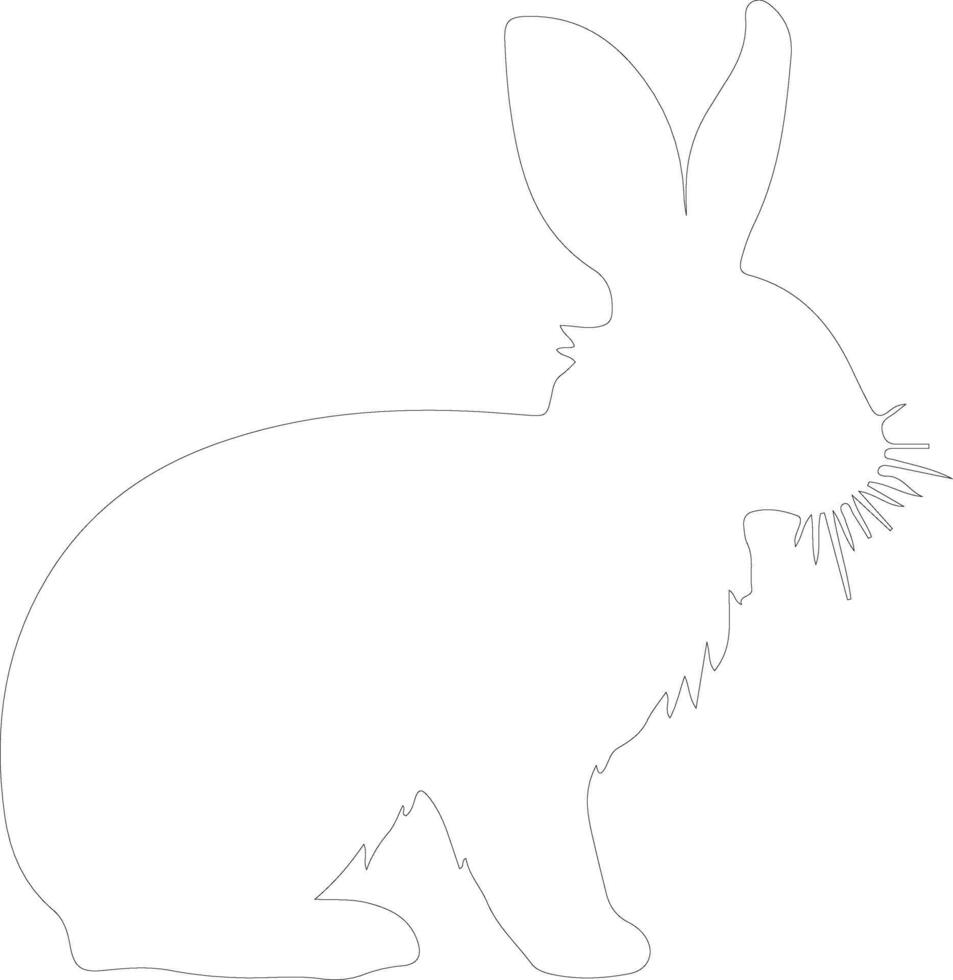 AI generated lagomorph  outline silhouette vector