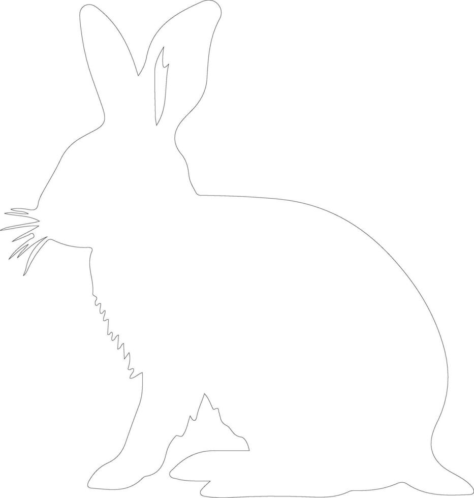 AI generated lagomorph  outline silhouette vector