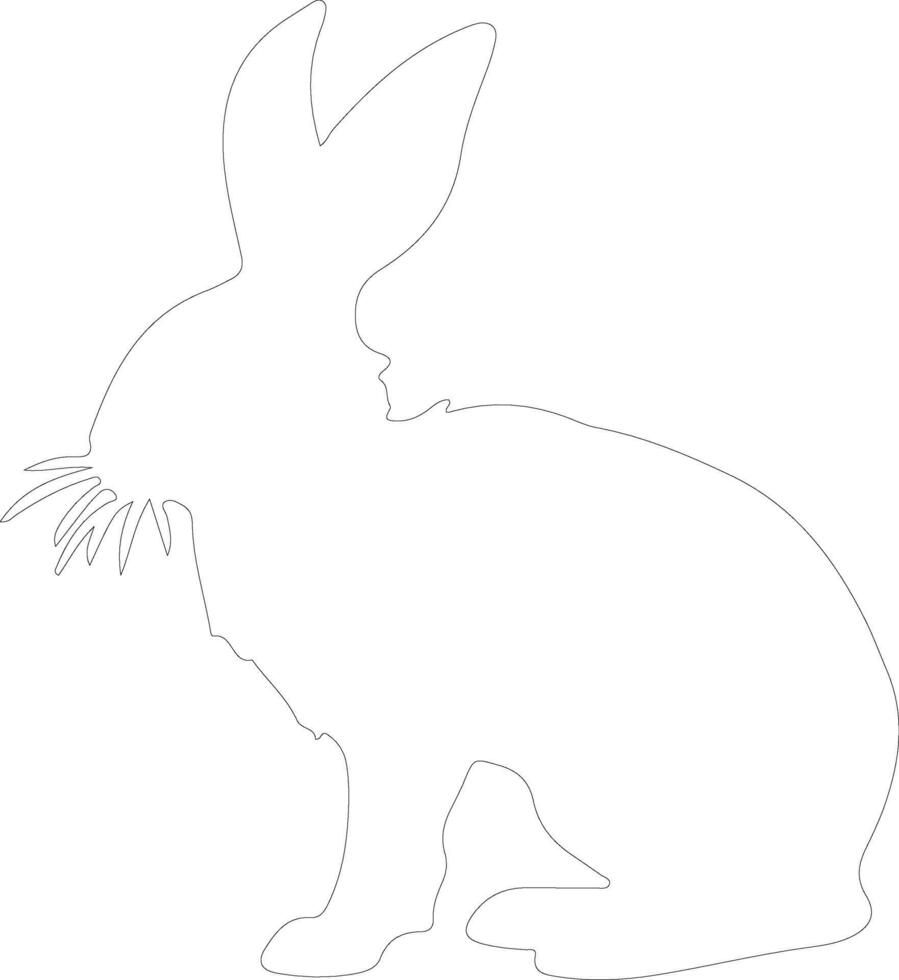 AI generated lagomorph  outline silhouette vector