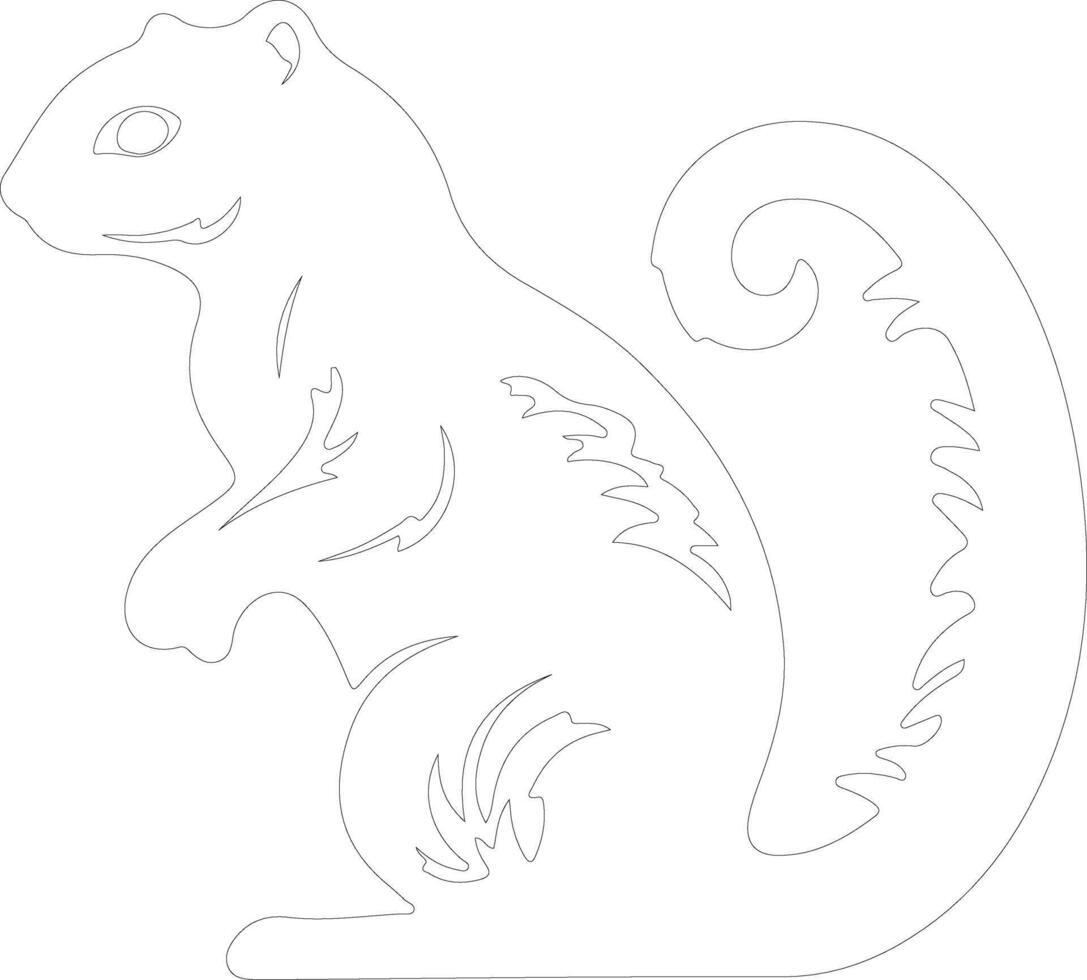 AI generated Morganucodon  outline silhouette vector