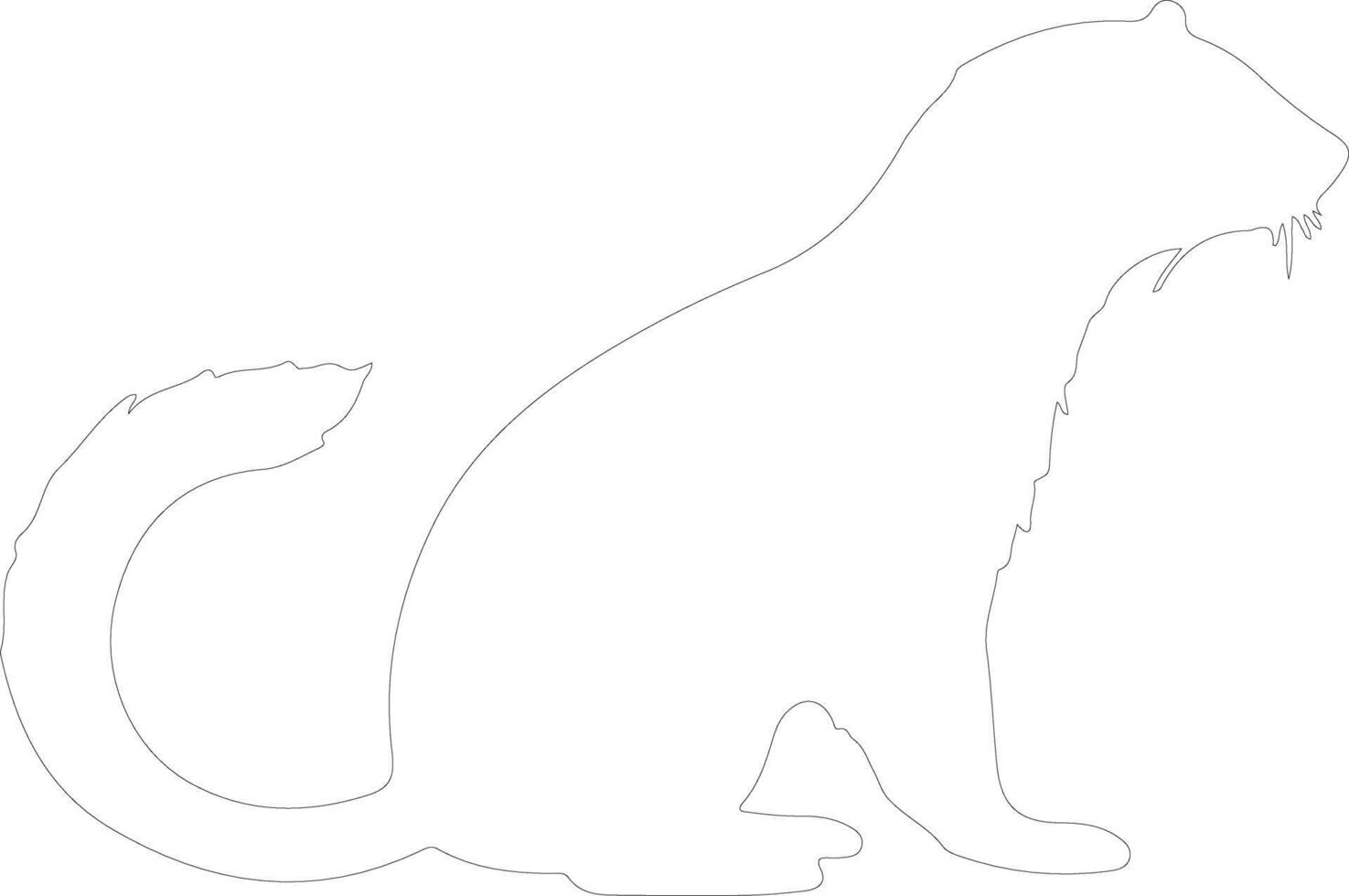 AI generated Morganucodon  outline silhouette vector