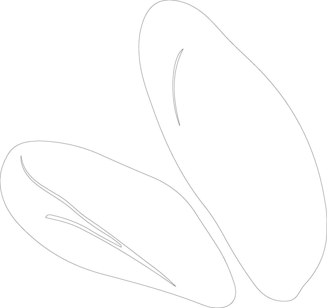 AI generated mussels outline silhouette vector