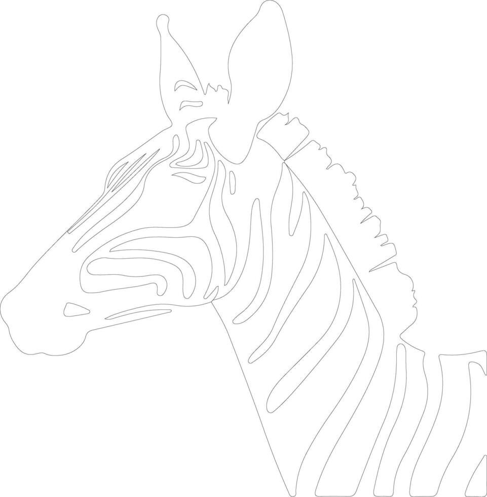 ai generado okapi contorno silueta vector