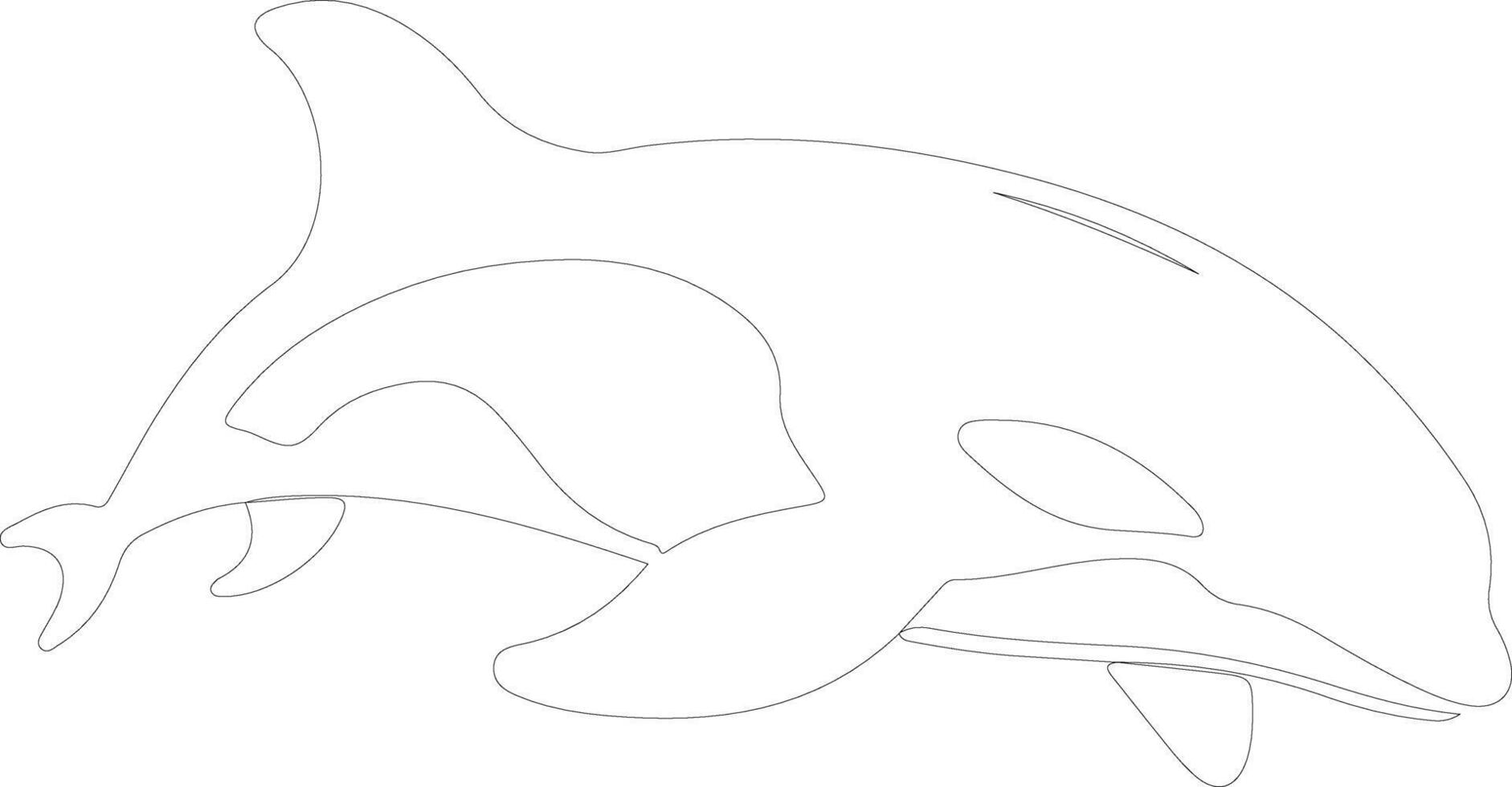 ai generado orca contorno silueta vector