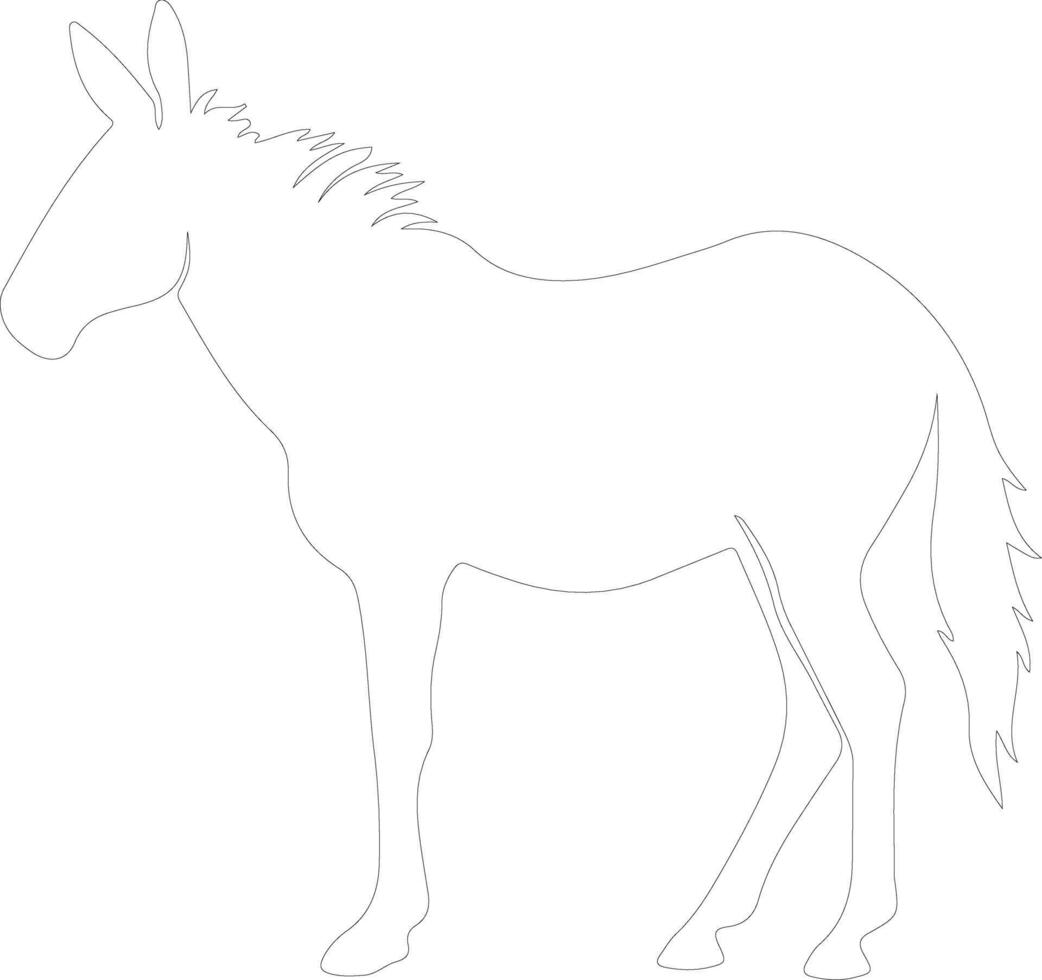 AI generated onager  outline silhouette vector
