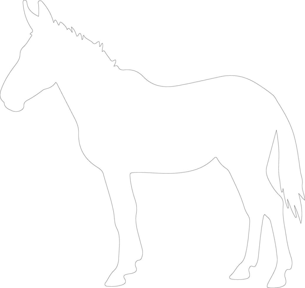 AI generated onager  outline silhouette vector