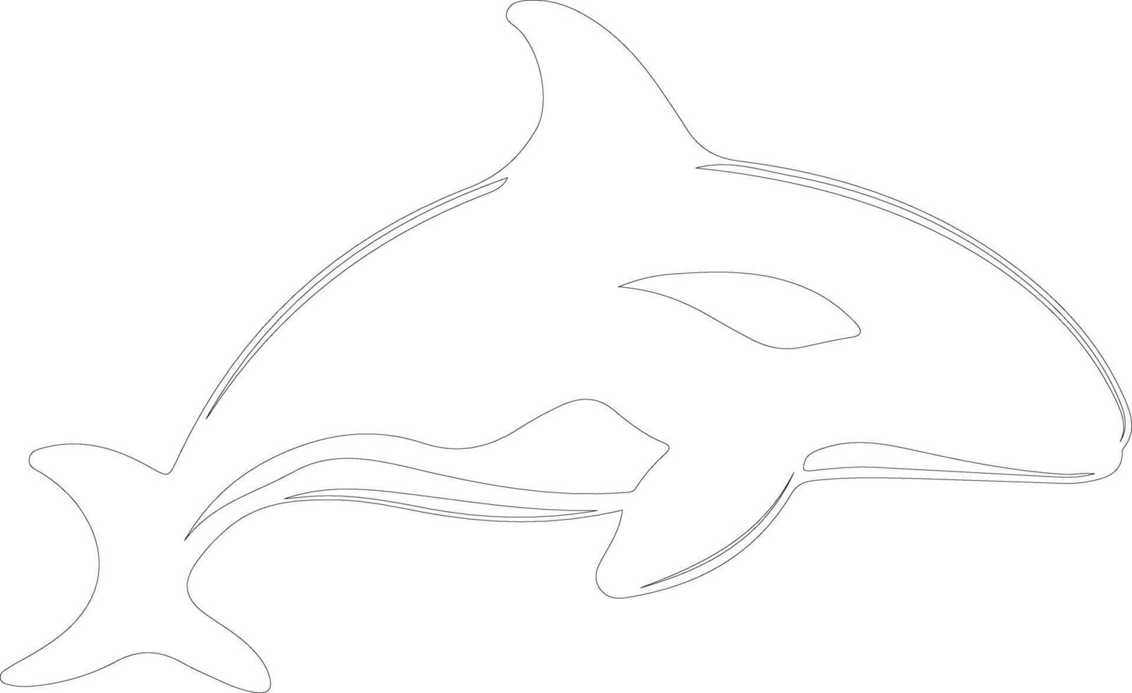 ai generado orca contorno silueta vector