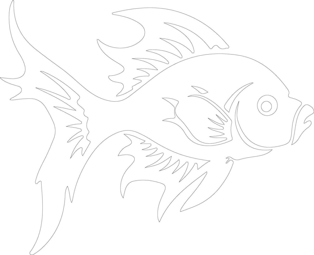 AI generated Orthacanthus  outline silhouette vector