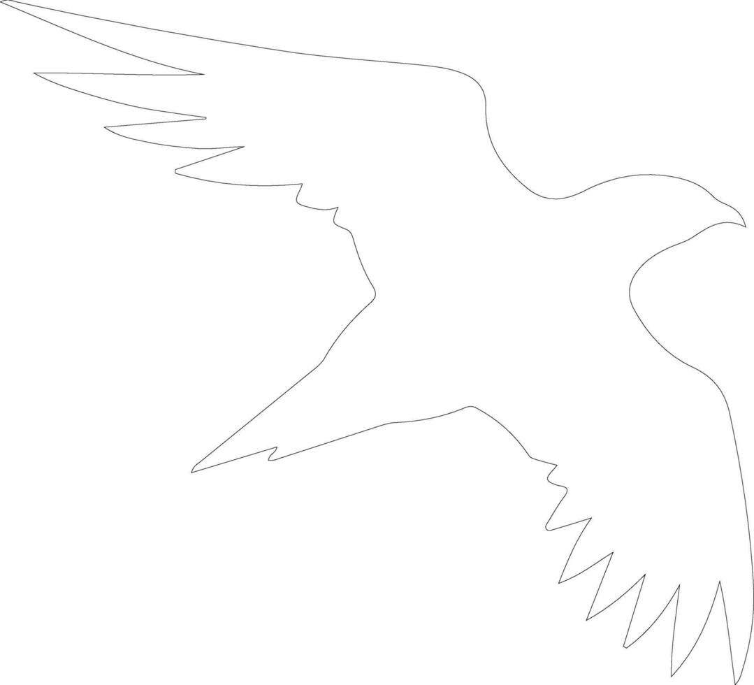 AI generated petrel  outline silhouette vector