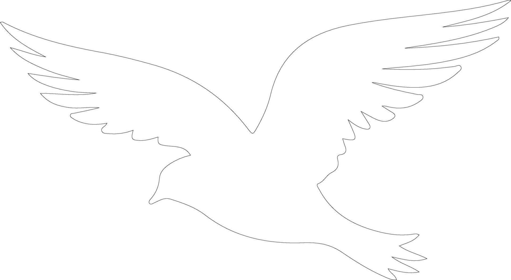 AI generated petrel  outline silhouette vector