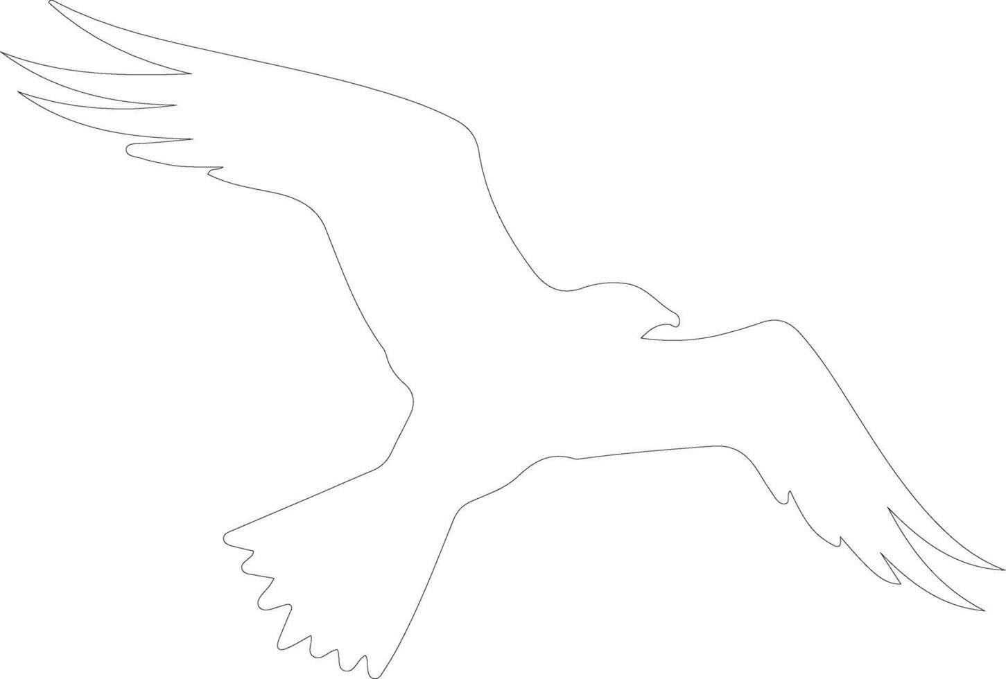 AI generated petrel  outline silhouette vector