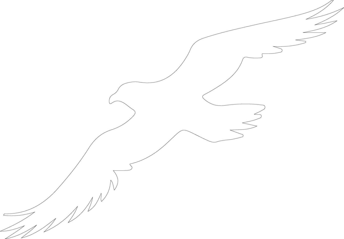 AI generated petrel  outline silhouette vector