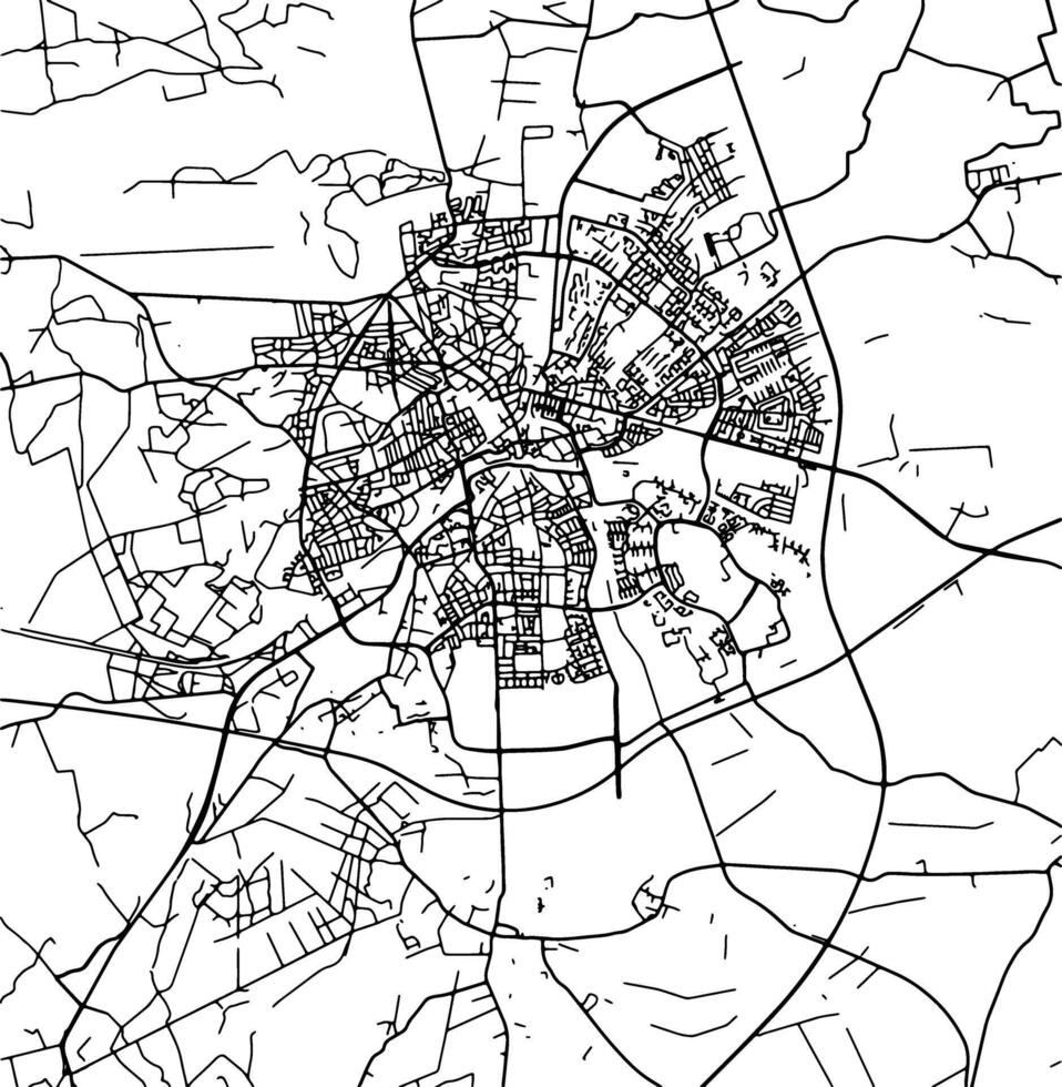 Silhouette map of Apeldoorn Netherlands. vector