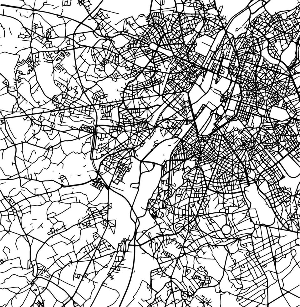 silueta mapa de Anderlecht Bélgica. vector