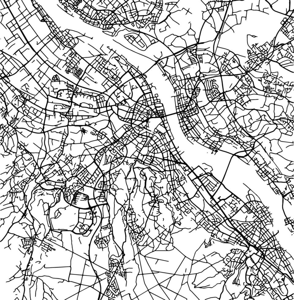 silueta mapa de bonn Alemania. vector