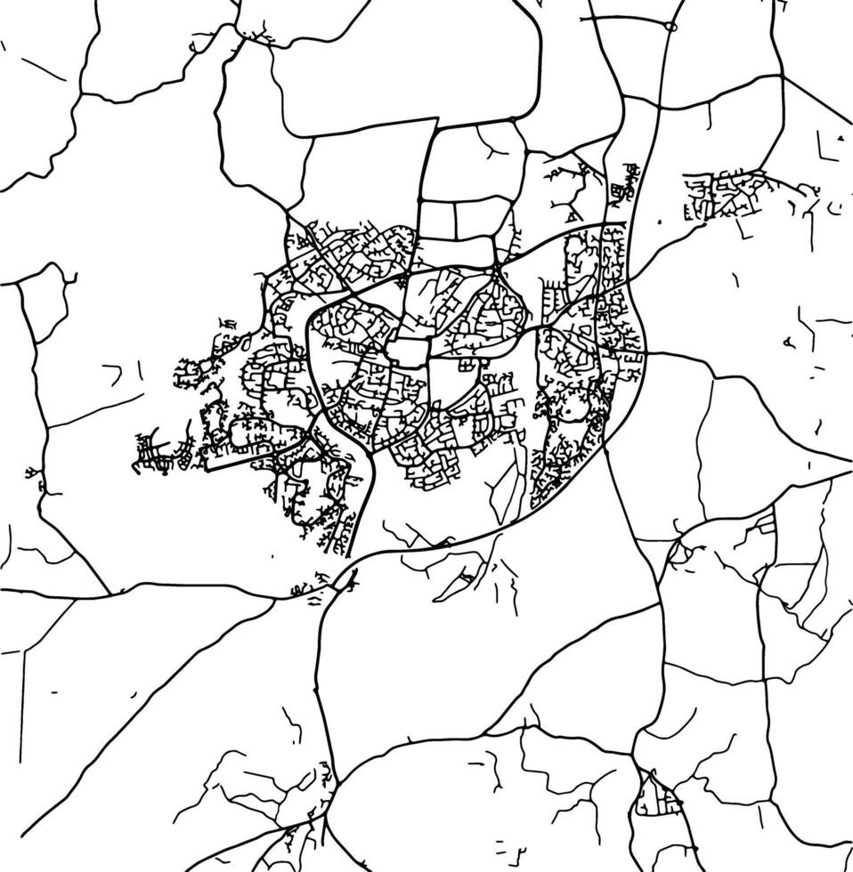 silueta mapa de gatear unido Reino. vector