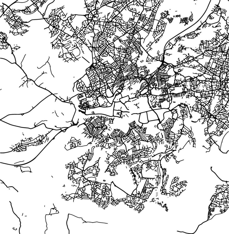 silueta mapa de Bristol unido Reino. vector