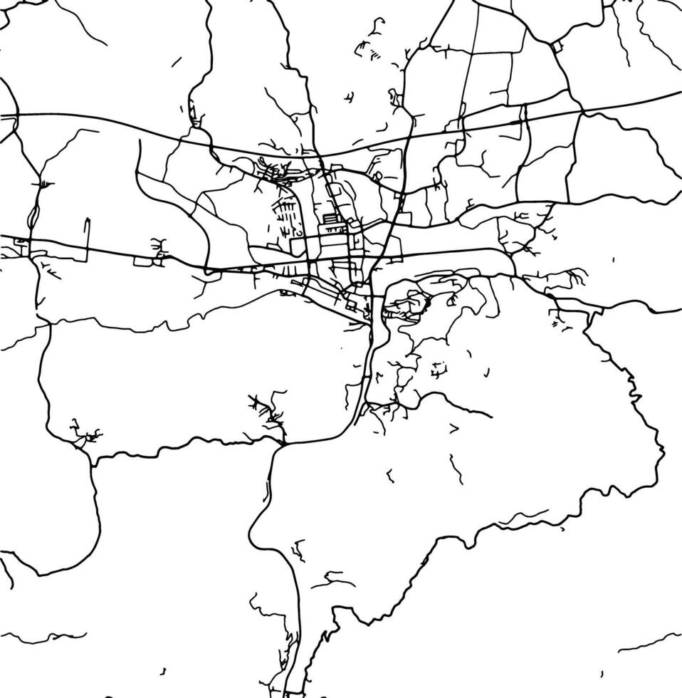 Silhouette map of Celje Slovenia. vector