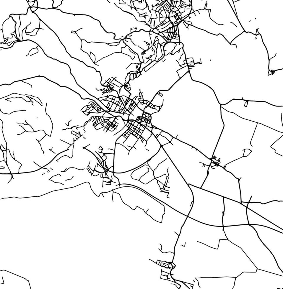 Silhouette map of Chomutov Czech Republic. vector
