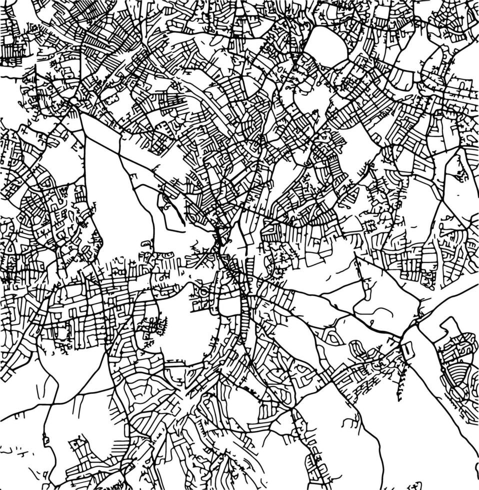 silueta mapa de croydon unido Reino. vector